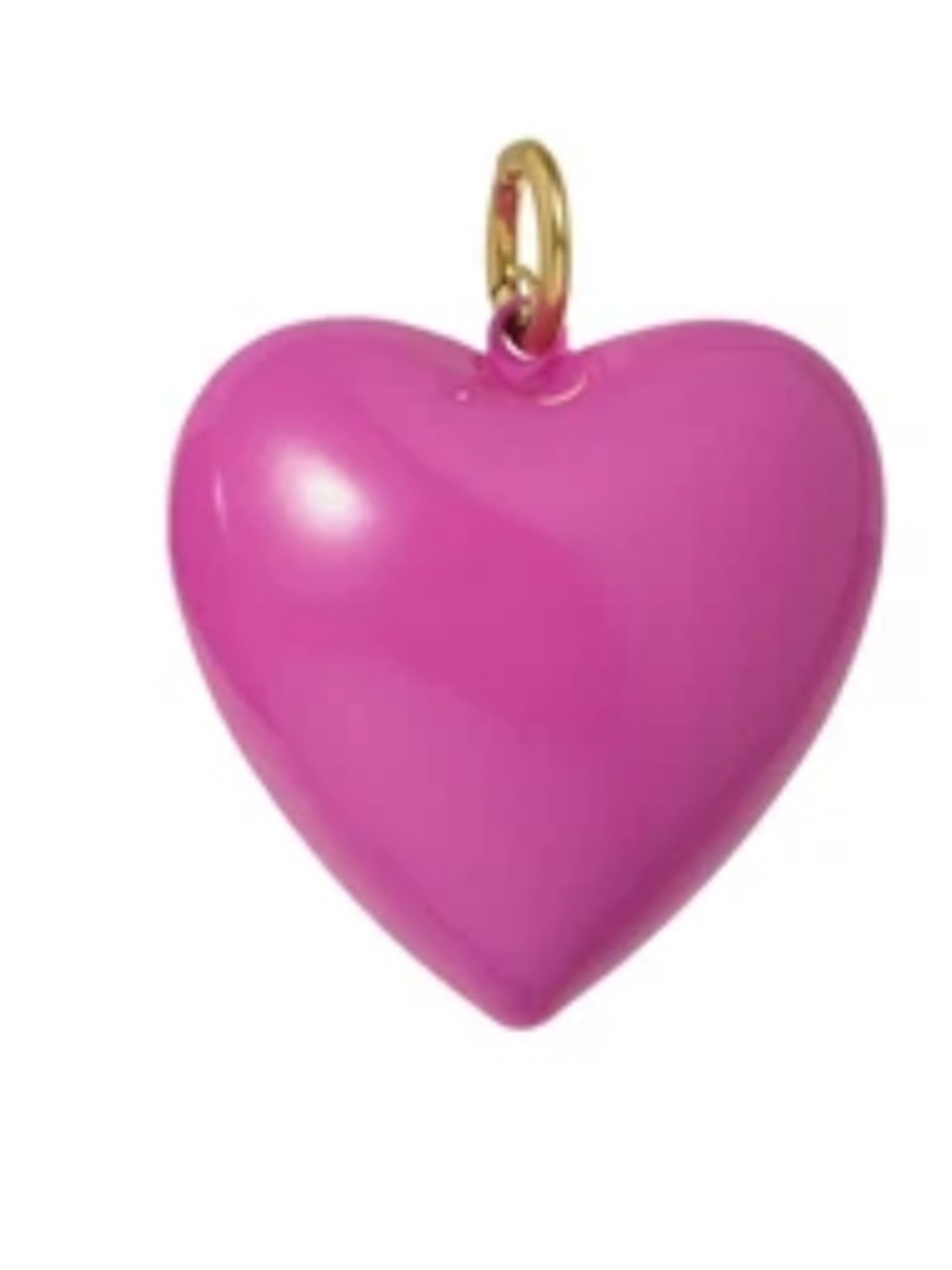 NWOT Roxanne Assoulin big puffy heart Pendant Necklace with Purple Heart